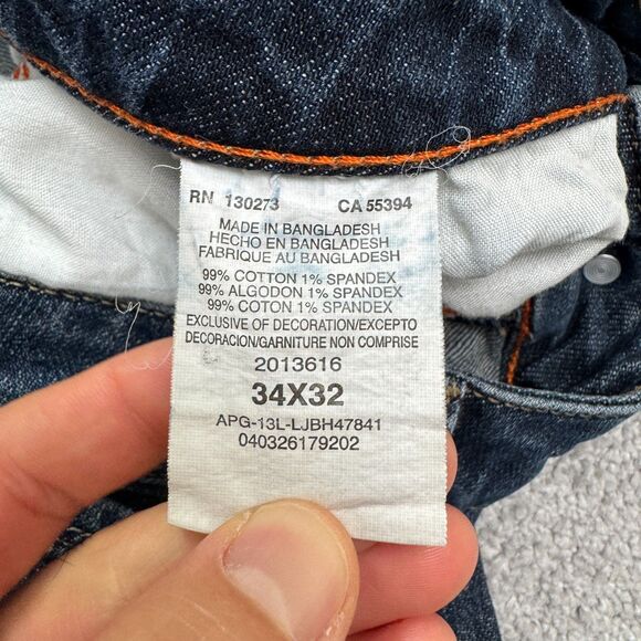 Lee Modern Series L342 Straight Leg Denim jeans 34x32 Blue Dark Wash Casual - Picture 7 of 15